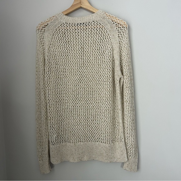 AllSaints Mesh Metallic Crew Jumper Sweater - Picture 3 of 11